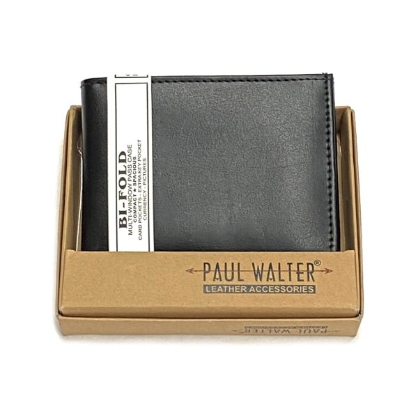 Paul Walter Leather Bi-Fold Wallet - Select Color (4.2" x 3.2") - $5 Outlet