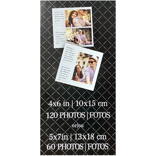 Pinnacle Photo Album Book with Picture Window and Memo Writing Space - Faux Brown Leather Hardcover (9.5" x 8.75", 60 Pages) Holds 4 x 6 Pictures and 5 x 7 Pictures - Dollar Fanatic