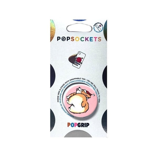 PopSockets PopGrip Cell Phone Grip & Stand with Swappable Top (Santa Corgi) - Dollar Fanatic