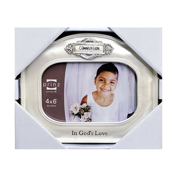 Prinz Communion In God's Love Picture Frame - Pearl Finish (Holds 6" x 4" Photo) - Dollar Fanatic