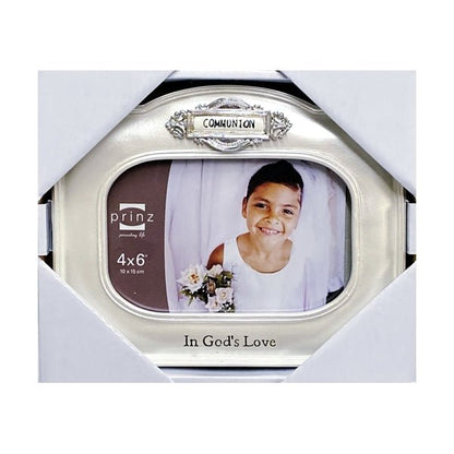 Prinz Communion In God's Love Picture Frame - Pearl Finish (Holds 6" x 4" Photo) - Dollar Fanatic