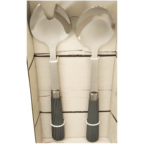 Quid Novi Premium Stainless Steel Salad Fork & Spoon - Corsica Collection (2-Piece Set) - DollarFanatic.com