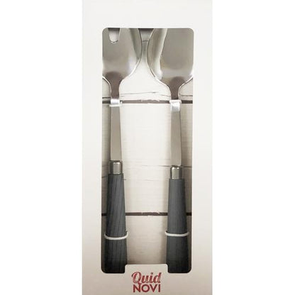 Quid Novi Premium Stainless Steel Salad Fork & Spoon - Corsica Collection (2-Piece Set) - DollarFanatic.com