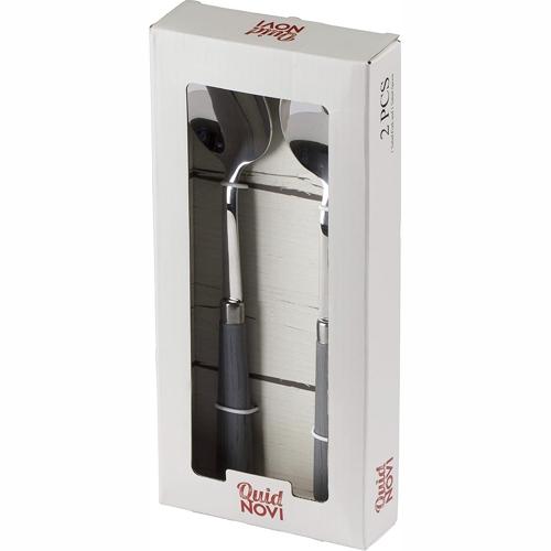 Quid Novi Premium Stainless Steel Salad Fork & Spoon - Corsica Collection (2-Piece Set) - DollarFanatic.com