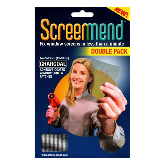 ScreenMend Window/Door Screen Repair Patches - Charcoal (2 Pack) Fix Screens in Less than a Minute - Dollar Fanatic