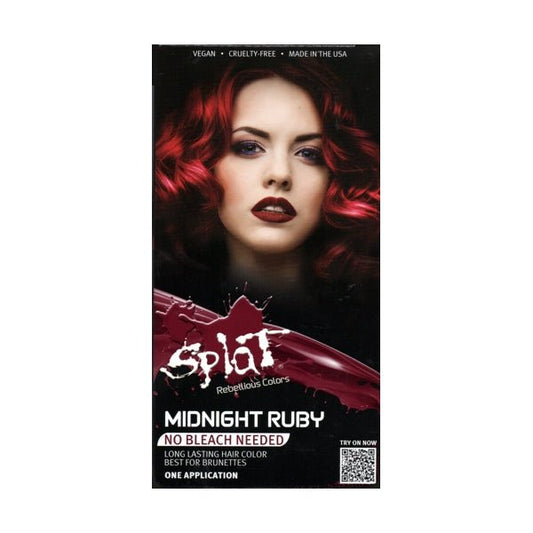 Splat Rebellious Colors Complete Hair Color Kit (Midnight Ruby) Long Lasting Color - Dollar Fanatic
