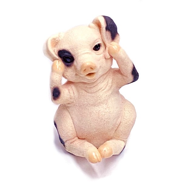 Stone Critters See No Evil/Hear No Evil/Speak No Evil Pigs Wall Hooks - SCH - 0039 (3 - Piece Set) - Dollar Fanatic