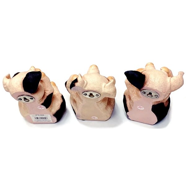 Stone Critters See No Evil/Hear No Evil/Speak No Evil Pigs Wall Hooks - SCH - 0039 (3 - Piece Set) - Dollar Fanatic
