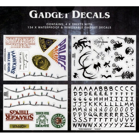 Stranger Things Gadget Decal Stickers (4 Sheets) Reusable and Waterproof - Dollar Fanatic