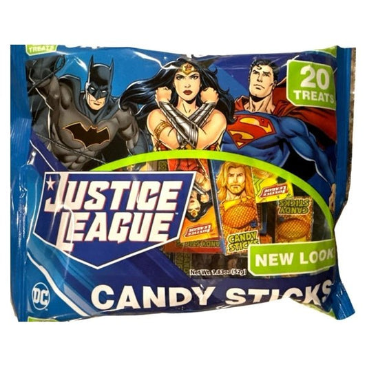 Superheroes JusticeLeague Candy Sticks (20 Count) - Dollar Fanatic