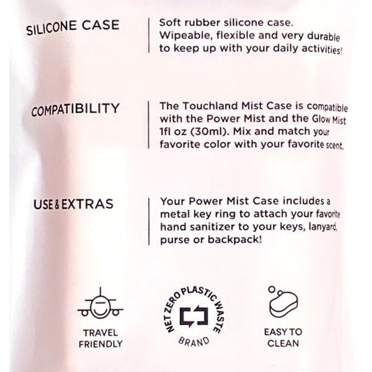 Touchland Silicone Case with Keyring - Candy Red (Fits Touchland Mist Spray) Match with Your Favorite Scent - Dollar Fanatic