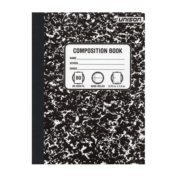 Unison Wide Ruled Composition Notebook (80 Sheets) Select Color ...
