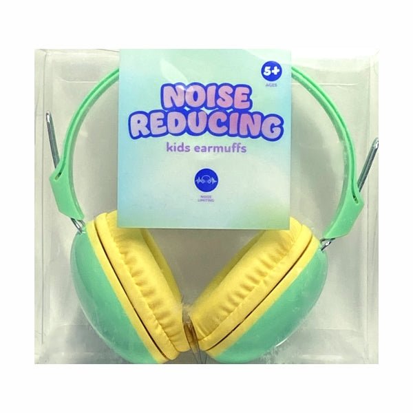 Vivitar Kids Noise Reducing Hearing Protection Ear Muffs (Mint Green/Yellow) For ages 5+ - Dollar Fanatic