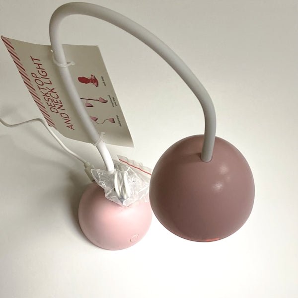Vivitar LED Light Flexible Desk Top Lamp - Pink (Includes USB - C Power Cable) Battery Powered for Travel, Can Sit Around Neck as Reading Light - Dollar Fanatic