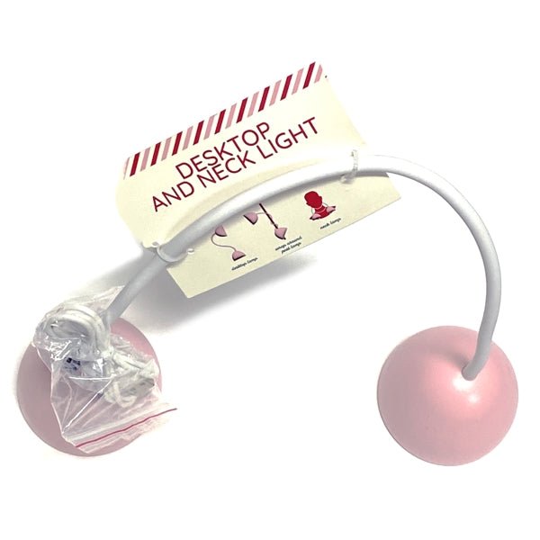 Vivitar LED Light Flexible Desk Top Lamp - Pink (Includes USB - C Power Cable) Battery Powered for Travel, Can Sit Around Neck as Reading Light - Dollar Fanatic
