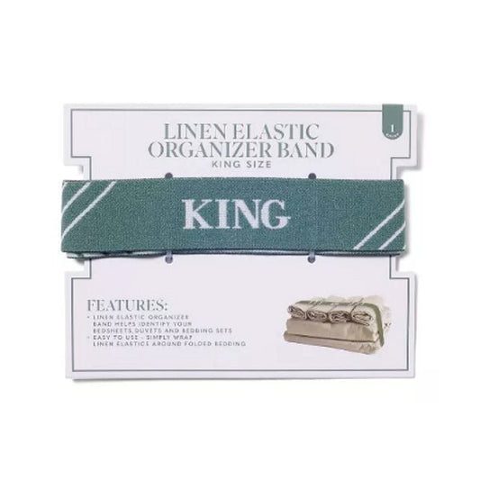 Vivitar Linen Elastic Organizer Label Band - King Size/Green (1 Count Pack) Keep King Size Bedding Organized - Dollar Fanatic