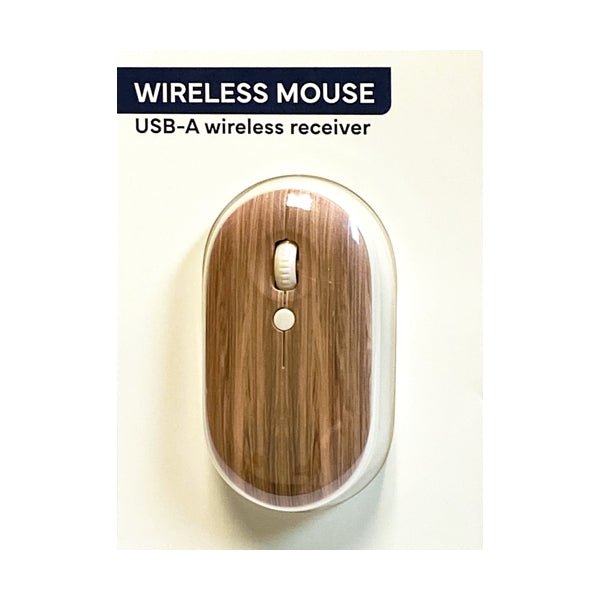 Vivitar Wireless Mouse with USB - A Wireless Receiver (Woodgrain) Compatible with Mac and Windows OS - Dollar Fanatic