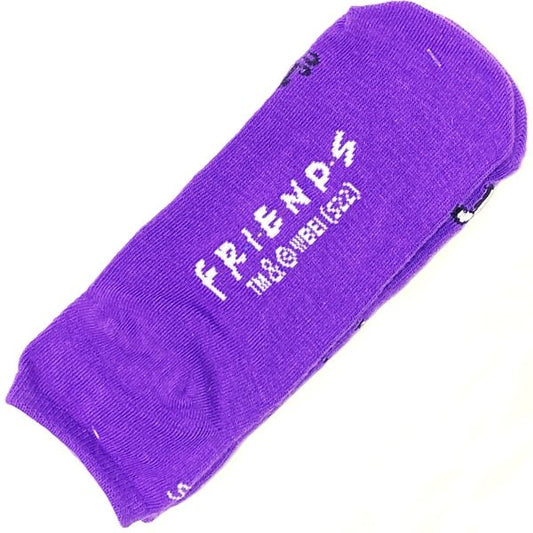 Women's No Show Ankle Socks - Friends/Purple (1 Pair Pack) Shoe Size 4 - 10 - Dollar Fanatic