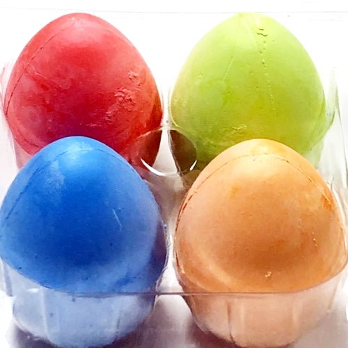 Yoobi Egg-Shaped Non-Toxic Color Washable Sidewalk Chalks (4 Pack) - DollarFanatic.com