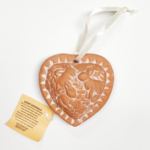 Bunny Rabbits Heart - Aromatherapy Terracotta Collectible Essential Oil Diffuser with Free Local Delivery in Champaign & Vermilion County IL.