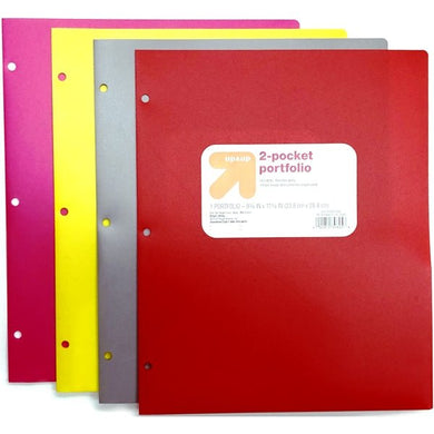 2-Pocket Plastic Portfolio Folder - 9.375