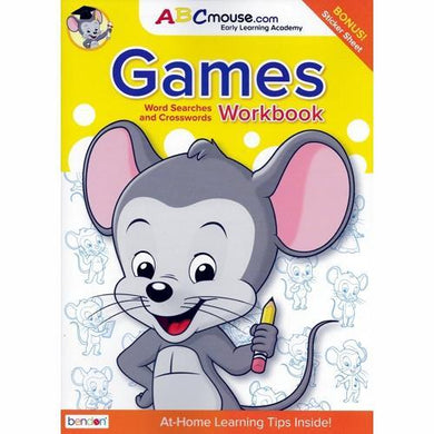ABCMouse Games Workbook - Word Searches and Crosswords (Includes Rewards Stickers) For ages up to 8 - DollarFanatic.com