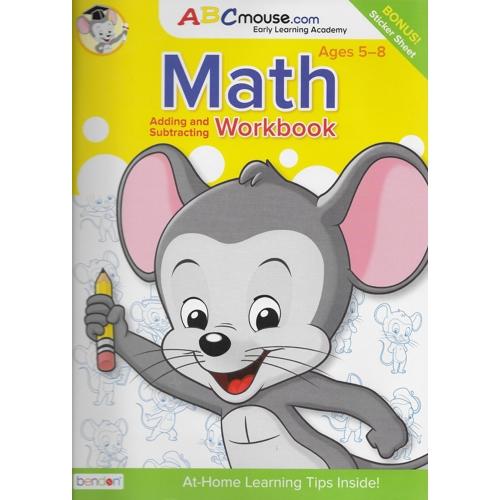 ABCMouse Math Workbook - Adding and Subtracting (Includes Rewards Stickers) For ages 5 - 8 - DollarFanatic.com