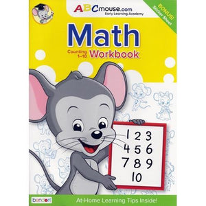 ABCMouse Math Workbook - Counting 1-10 (Includes Rewards Stickers) For ages 3-5 - DollarFanatic.com