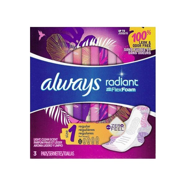 Always Scented Thin Pads with Flexi-Wings - Size 1 (3 Pack) Travel Pack - DollarFanatic.com