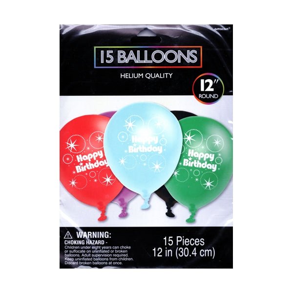 Amscan Happy Birthday Party Balloons - 12