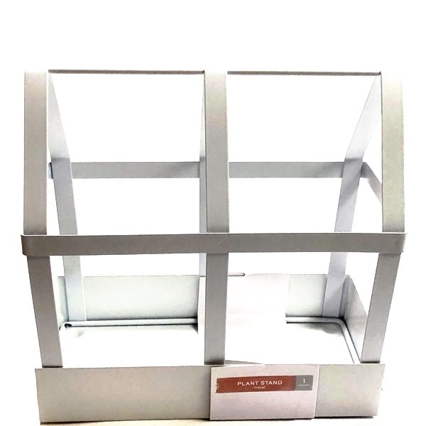 Ankyo White Metal Plant Stand - House (8.12