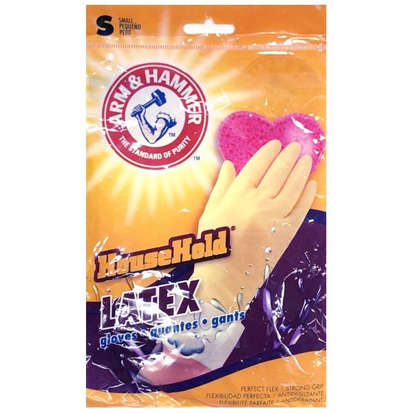 Arm & Hammer Household Latex Gloves - Small (1 Pair) - DollarFanatic.com