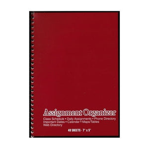 Assignment Organizer Notebook - 7" x 5" (40 Sheets) Colors Vary - DollarFanatic.com