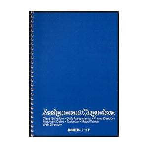 Assignment Organizer Notebook - 7" x 5" (40 Sheets) Colors Vary - DollarFanatic.com