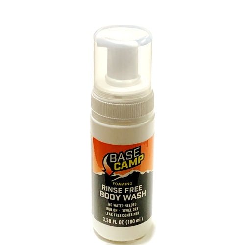 Base Camp Rinse Free Body Wash Cleansing Foam (3.38 fl. oz.) No Water Needed - DollarFanatic.com