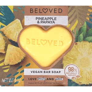 Beloved Vegan Body Bar Soap - Pineapple Papaya (Net wt. 4 oz. ) - DollarFanatic.com