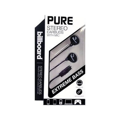 Billboard Pure Stereo Earbuds with Microphone (Select Color) Extreme Bass - DollarFanatic.com