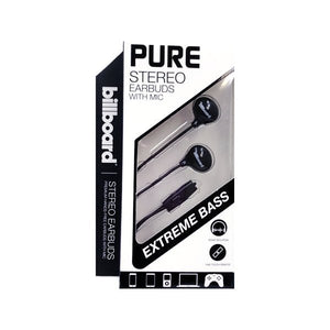Billboard Pure Stereo Earbuds with Microphone (Select Color) Extreme Bass - DollarFanatic.com