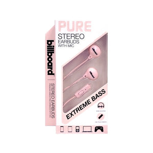 Billboard Pure Stereo Earbuds with Microphone (Select Color) Extreme Bass - DollarFanatic.com