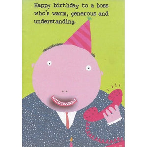 Birthday Greeting Card with Envelope (Happy birthday to a boss who's warm, generous...) - DollarFanatic.com