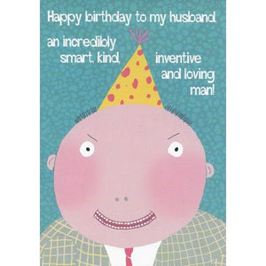 Birthday Greeting Card with Envelope (Happy Birthday to My Husband...) - DollarFanatic.com