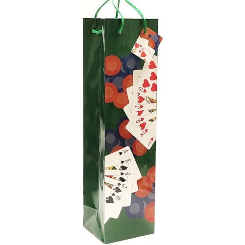 Bottle Gift Bag - Poker Straight Flush Playing Cards (14