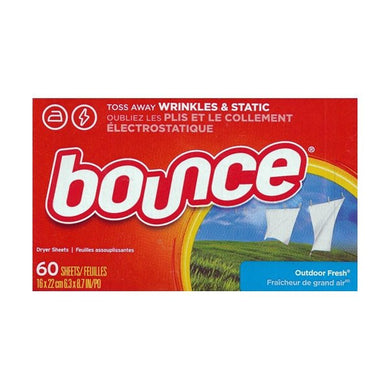 Bounce Fabric Softener Dryer Sheets - Outdoor Fresh (60 Sheets) - DollarFanatic.com