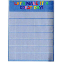 Calendar Pocket Wall Chart - 43 Pockets (21" x 28") Let's Make It A Great Day! - DollarFanatic.com
