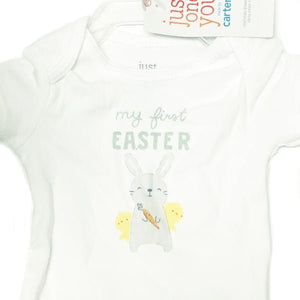 Carter's My First Easter Printed One-Piece Bodysuit - White (Select Size) - DollarFanatic.com