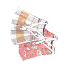 Cat & Jack Kids Reusable Fabric Face Masks with Ear Loops & Filter Pocket - Pink Floral/Gingham (2 Pack) - DollarFanatic.com
