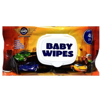 Clearance - Alcohol Free Baby Wipes - Junior Elf Original Cars (40 Count) Best by Date: 11/30/2022 - DollarFanatic.com