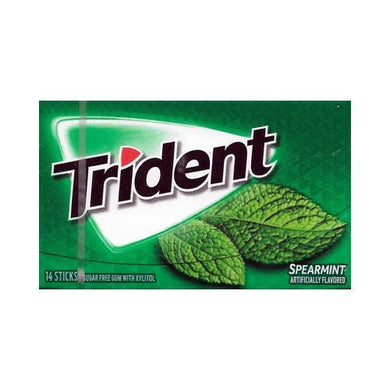 Clearance - Trident Sugar Free Gum - Spearmint (14 Pack) Best by Date: 04/27/2023 - DollarFanatic.com