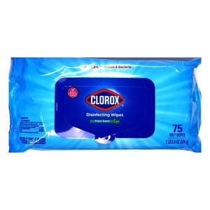 Clorox Disinfecting Wipes - Fresh Scent (75 Pack) Kills 99.9% of Viruses & Bacteria - DollarFanatic.com