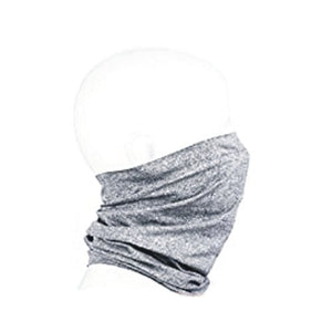Cloth Neck Gaiter Face Covering Mask - Heather Gray (9.5" x 14. 5") with Filter Pocket - DollarFanatic.com